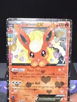 Pokemon Card Flareon EX RC6/RC32 XY Generations Ultra Rare Holo Played - Image 2