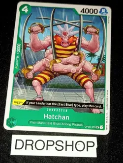 CARTE ONE PIECE ANGLAISE OP03-033 HATCHAN MINT OP03 ENGLISH CARD - Image 1
