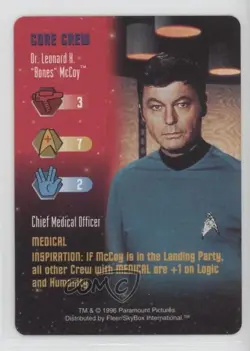 1996 Star Trek - The Card Game Core Crew Dr Leonard H Bones McCoy 0ad - Image 1
