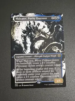 Malcator, Purity Overseer 320 Borderless Non Foil Rare All Will Be One MTG NM - Image 1