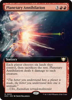 Planetary Annihilation 0032 ~ **Extended Art** Rare NM MTG Edge of Eternities - Image 1