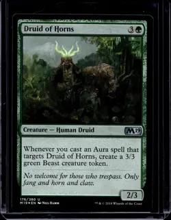 Druid of Horns Core Set 2019 Foil MTG - Image 1