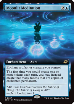 Moonlit Meditation 0327 ~ **Foil Extended Art** Rare NM MTG Edge of Eternities - Image 1