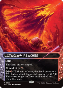 Lavaclaw Reaches 0022 ~ **Borderless** Mythic Mint MTG Edge of Eternities - Image 1