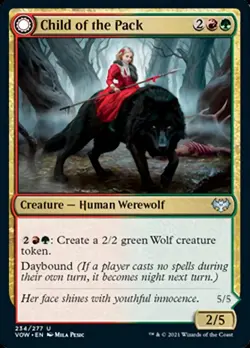 Child of the Pack // Savage Packmate [Innistrad: Crimson Vow] Lightly Played MTG - Image 1