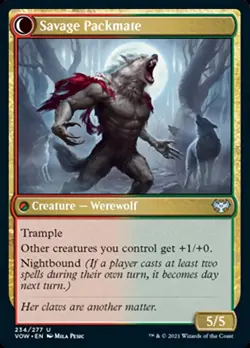 Child of the Pack // Savage Packmate [Innistrad: Crimson Vow] Lightly Played MTG - Image 2