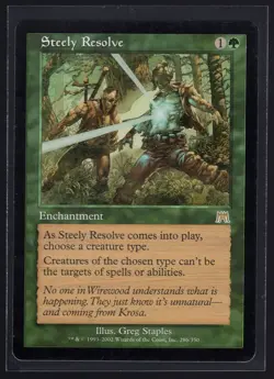 Magic the Gathering MTG Onslaught #286 Steely Resolve Rare - Image 1