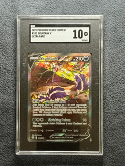 Pokemon Skuntank V Silver Tempest Ultra Rare Alt Full Art #181 SGC 10 Gem Mint - Image 1