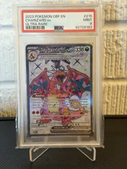 2023 Pokemon OBF EN Charizard Ex Ultra Rare #215 PSA 9 - Image 1