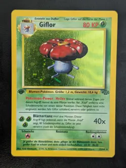 Pokemon Karte Giflor 15/64 Rare Holo 1. Edition Dschungel Deutsch NM-EX - Image 1