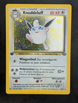 POKEMON Dschungel Knuddeluff 16/64 1st Edition HOLO Deutsch NM-EX - Image 1