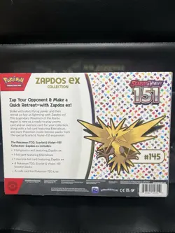 Pokemon TCG Scarlet & Violet 151 Zapdos Ex Collection BRAND NEW SEALED Pokemon - Image 2