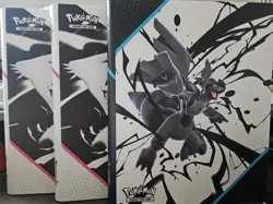 Pokemon Black Bolt & White Flare Binder ONLY. Brand New 2 White 1 Black Binders - Image 1