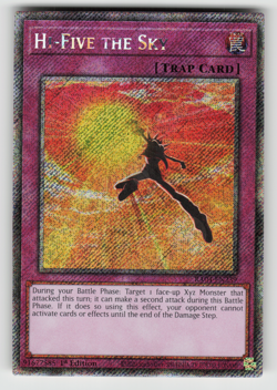 Hi-Five the Sky Yugioh RA04-EN239 Platinum Secret Rare PSR NM - Image 1