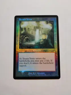 MTG Steam Vents (Retro Frame) Foil Ravnica Remastered Magic the Gathering - Image 1