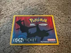 Pokemon Eon Ticket Promo e-Reader E Card Ruby & Sapphire -Slight Bend - Image 1