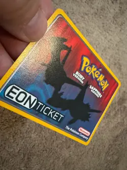 Pokemon Eon Ticket Promo e-Reader E Card Ruby & Sapphire -Slight Bend - Image 2