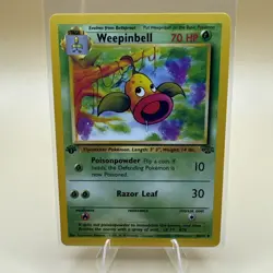 Pokemon WEEPINBELL Card 48/64 1st Edition LP Jungle Light Play - Image 1