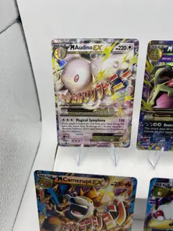 6 Mega M Evolution Pokemon, M Ampharos EX, M Heracross EX, Pokemon TCG Cards - Image 2
