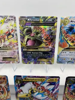 6 Mega M Evolution Pokemon, M Ampharos EX, M Heracross EX, Pokemon TCG Cards - Image 3
