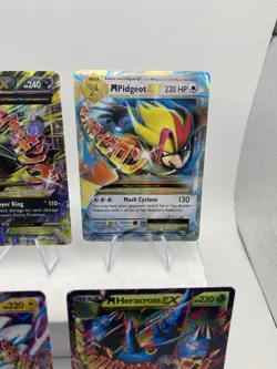 6 Mega M Evolution Pokemon, M Ampharos EX, M Heracross EX, Pokemon TCG Cards - Image 4
