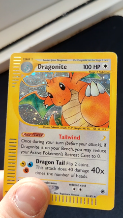 Dragonite 9/165 Holo Rare Pokemon TCG - E-Series Expedition Pokemon Card - MP/LP - Image 2