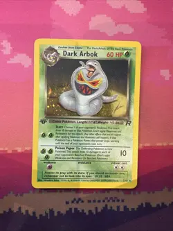 Pokemon Card Dark Arbok Team Rocket Holo 1st Edition Rare 2/82 Near Mint - Image 1