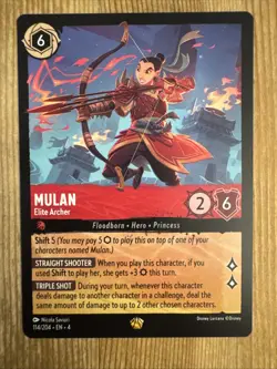 Mulan 114/204 Disney Lorcana Ursula's Return Regular Legendary Card NM - Image 1