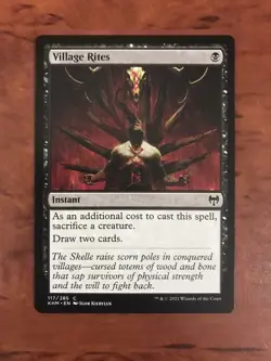 Village Rites MTG Magic the Gathering Card NM Near Mint Kaldheim KHM - Image 1