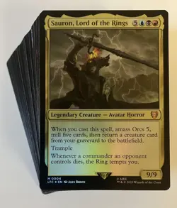 MTG Magic The Gathering Sauron, Lord of the Rings Budget 100 Card Commander Deck - Image 1