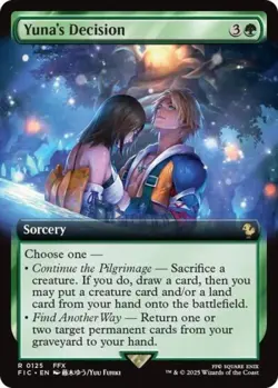 Yuna's Decision (Extended Art) -Foil Near Mint MTG Commander: FINAL FANTASY - Image 1