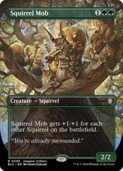 Squirrel Mob (Borderless) -Foil Light Play MTG Commander: Bloomburrow - Image 1