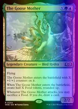 MTG Magic the Gathering The Goose Mother (204/515) Wilds of Eldraine LP FOIL - Image 1