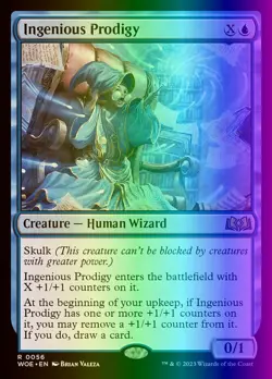 MTG Magic the Gathering Ingenious Prodigy (56/515) Wilds of Eldraine LP FOIL - Image 1