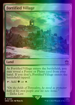 MTG Magic the Gathering Fortified Village (280/1208) Doctor Who LP FOIL - Image 1