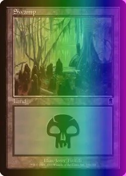 MTG Magic the Gathering Swamp (339/352) Odyssey LP FOIL - Image 1