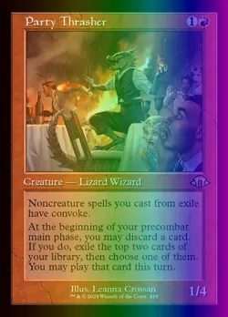 MTG Magic the Gathering Party Thrasher (419/703) Modern Horizons 3 LP FOIL - Image 1