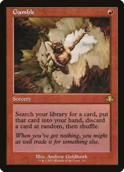 MTG Magic the Gathering Gamble (321/520) Dominaria Remastered LP - Image 1