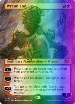 MTG Magic the Gathering Wrenn and Six (334/686) Double Masters 2022 NM FOIL - Image 1
