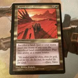 MTG Magic the Gathering Squandered Resources 1996 Romas Kukalis English - Image 1