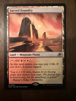 Sacred Foundry : MTG - Edge of Eternities #0256 / NM - Image 1