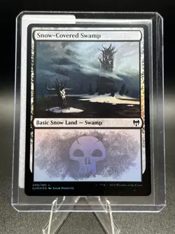 MTG Magic the Gathering Snow-Covered Swamp (280) Kaldheim Foil - Image 1