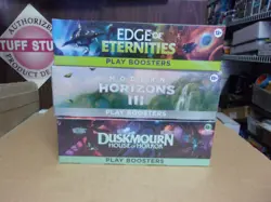 MTG EDGE ETERNITIES PLAY + MODERN HORIZONS 3 + DUSKMOURN PLAY BOOSTER BOXES - Image 1