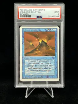 VOLCANIC ERUPTION Revised 1994 Magic: The Gathering MTG PSA 9 MINT 🔥Rare🔥 - Image 1