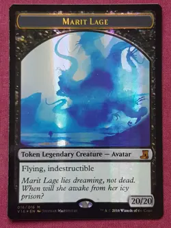 Magic The Gathering FROM THE VAULT LORE FOIL MARIT LAGE token card MTG FTV - Image 1
