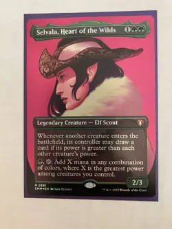 Selvala, Heart of the Wilds (Borderless) Commander Masters Foil NM condition - Image 1