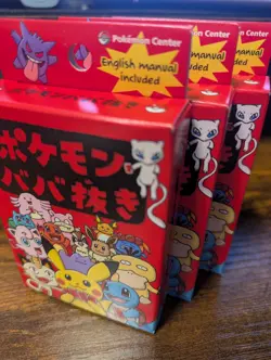 Pokemon Old Maid Babanuki Playing Card Poker Deck Red 3 boxes Limited Sealed New - Image 1