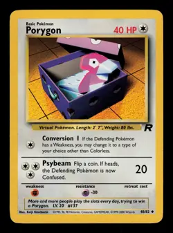 Porygon 48/82 - LP - Team Rocket, WOTC Pokemon - Image 1