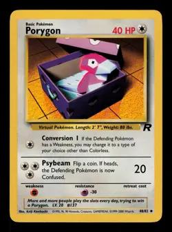 Porygon 48/82 - LP - Team Rocket, WOTC Pokemon - Image 1
