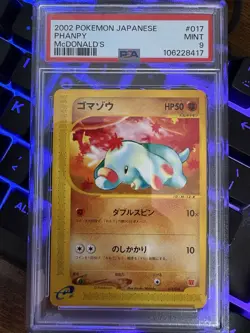2002 Pokemon E-Reader Japanese McDonald's #017 Phanpy PSA 9 - Image 1